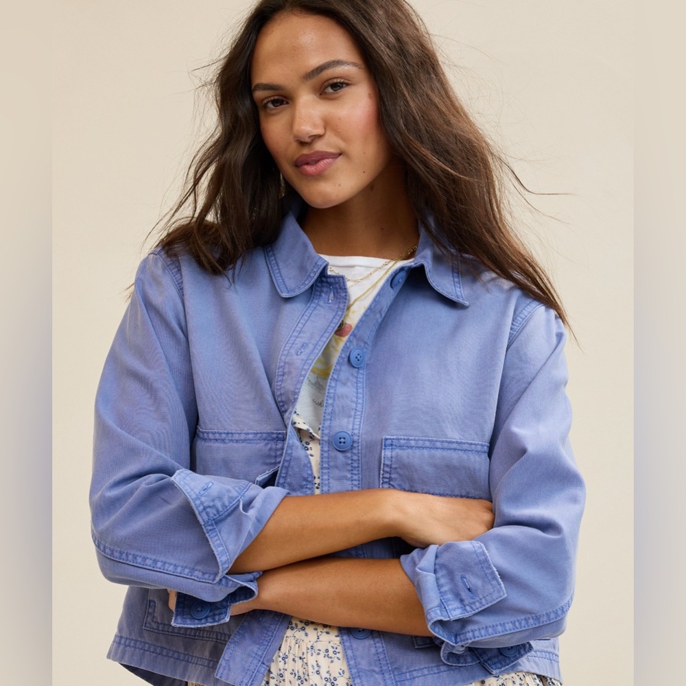AERIE Cropped Chore Jacket - Picture 2 of 6